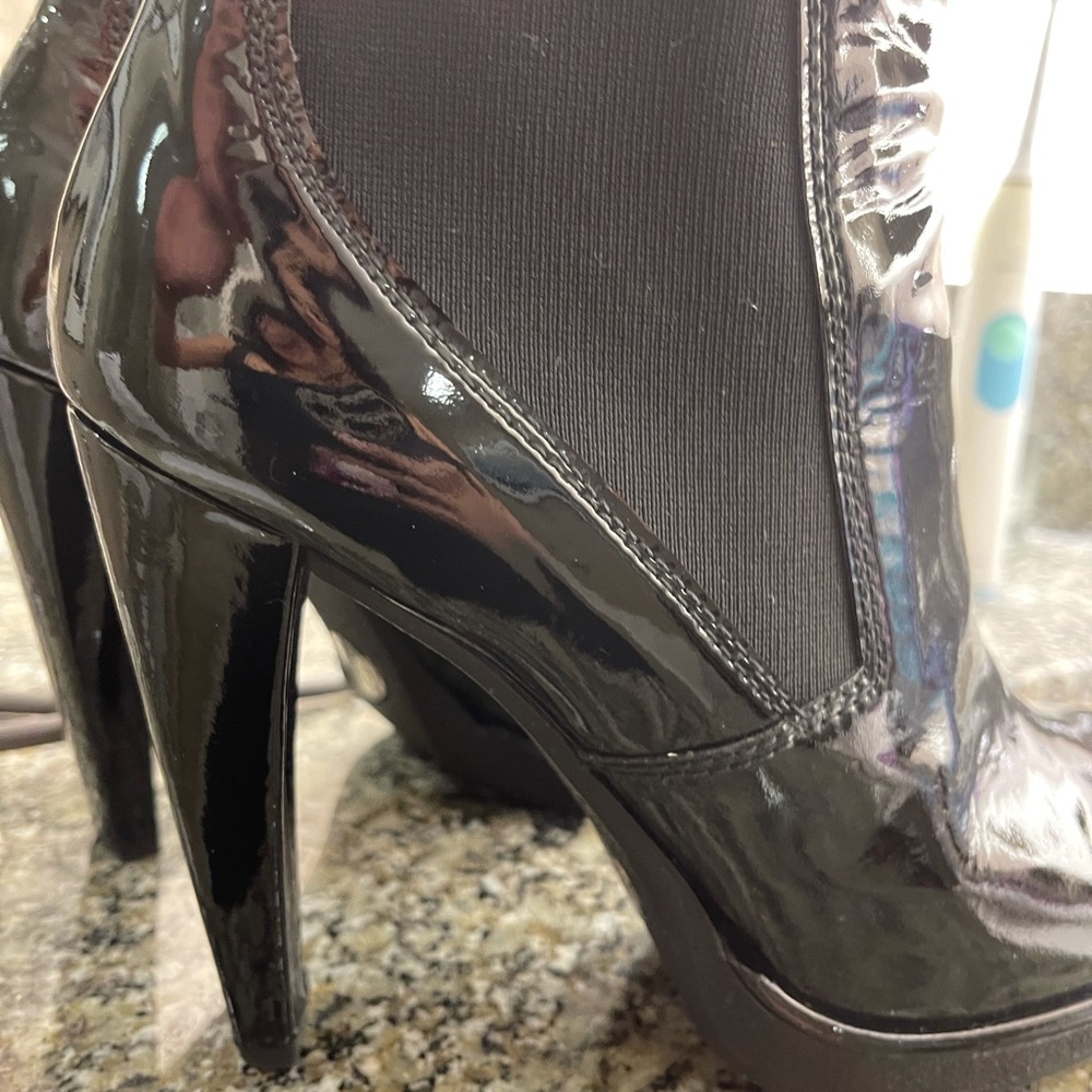 Stuart weitzman patent leather booties/ heels - Picture 10 of 13